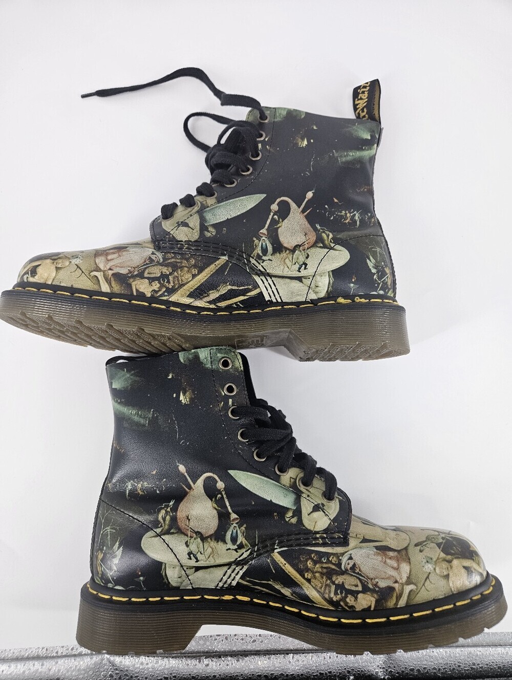 Dr. Martens Hieronymus Bosch "Hell" Lace Up Leather Combat Boots - Picture 9 of 11
